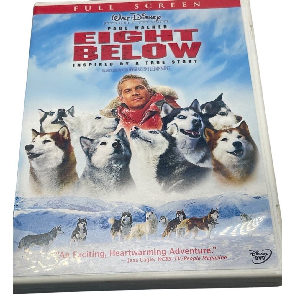 Walt Disney Eight Below DVD Paul Walker Spyglass Entertainment Inspired READ